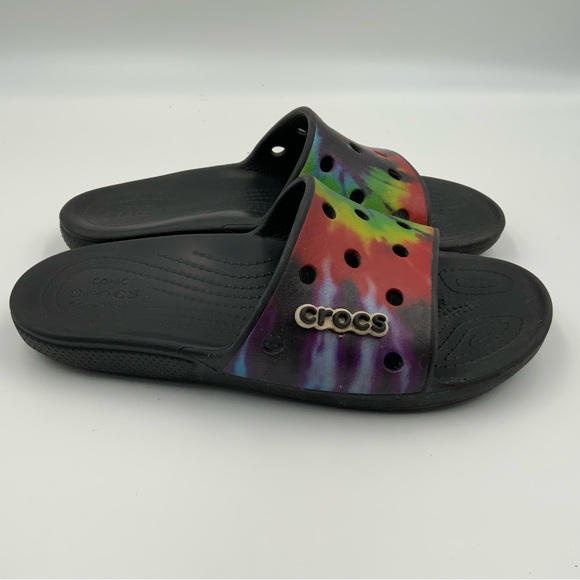 Crocs Classic Unisex Tie-Dye Graphic Slides Unisex Adults. M/9 W/11. - Picture 4 of 7